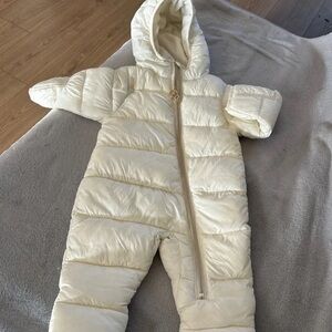 Michael Kors Kids Cream Hooded Puffer Snowsuit